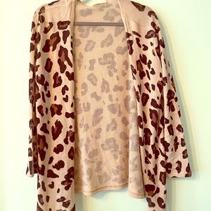 Leopard long sleeve cardigan